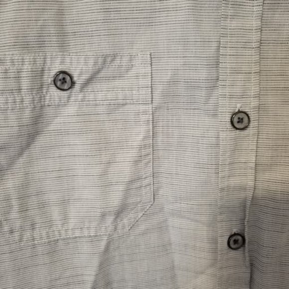 Beverly Hills Polo Club Button Down Collared Shirt Men's Size L, Black & White - Picture 4 of 6